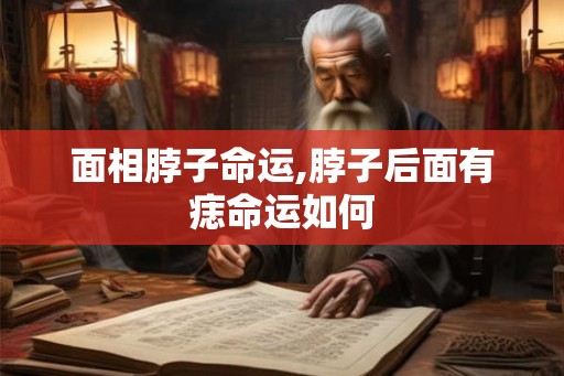 面相脖子命运,脖子后面有痣命运如何