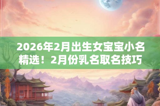 2026年2月出生女宝宝小名精选!2月份乳名取名技巧 2026年2月出生女宝宝小名精选!2月份乳名取名技巧