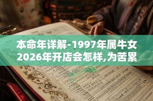 本命年详解-1997年属牛女2026年开店会怎样,为苦累奔走