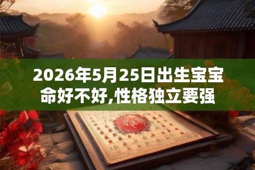 2026年5月25日出生宝宝命好不好,性格独立要强