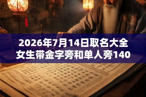 2026年7月14日取名大全女生带金字旁和单人旁140个