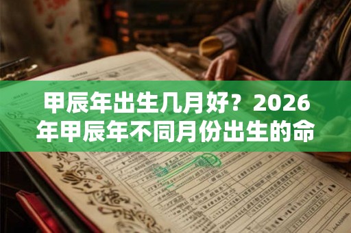 甲辰年出生几月好?2026年甲辰年不同月份出生的命运解析 甲辰年出生几月好?2026年甲辰年不同月份出生的命运解析