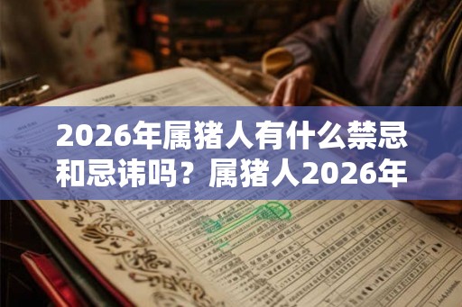 2026年属猪人有什么禁忌和忌讳吗？属猪人2026年如何开运转运？