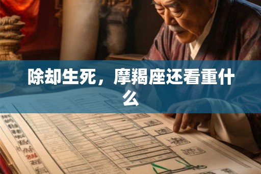 除却生死，摩羯座还看重什么