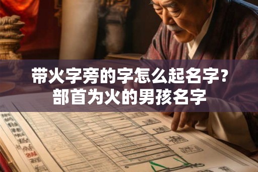带火字旁的字怎么起名字？部首为火的男孩名字