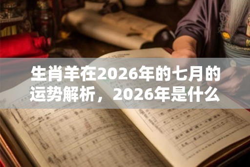 生肖羊在2026年的七月的运势解析，2026年是什么年？