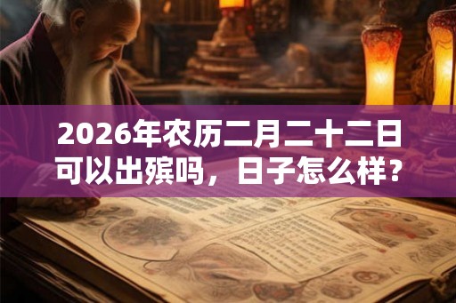 2026年农历二月二十二日可以出殡吗，日子怎么样？