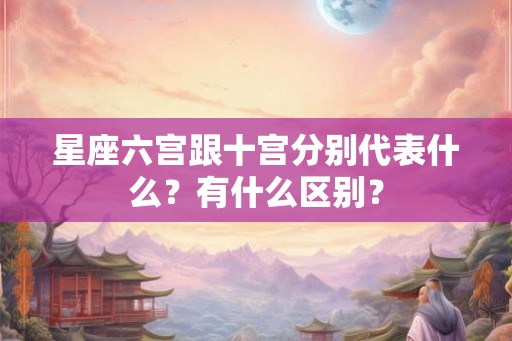 星座六宫跟十宫分别代表什么？有什么区别？