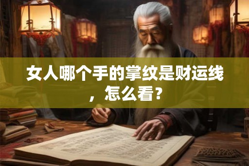女人哪个手的掌纹是财运线，怎么看？