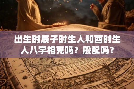 出生时辰子时生人和酉时生人八字相克吗?般配吗? 出生时辰子时生人和酉时生人八字相克吗?般配吗?