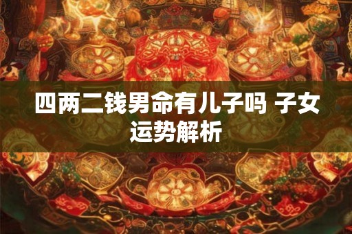 四两二钱男命有儿子吗 子女运势解析