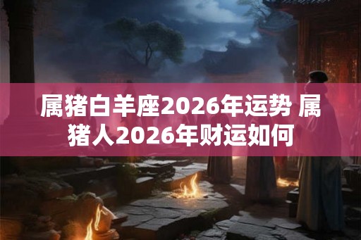属猪白羊座2026年运势 属猪人2026年财运如何
