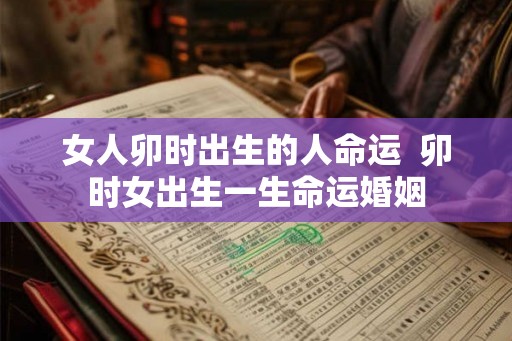 女人卯时出生的人命运  卯时女出生一生命运婚姻