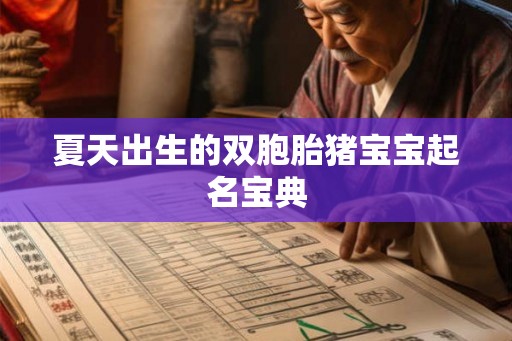 夏天出生的双胞胎猪宝宝起名宝典