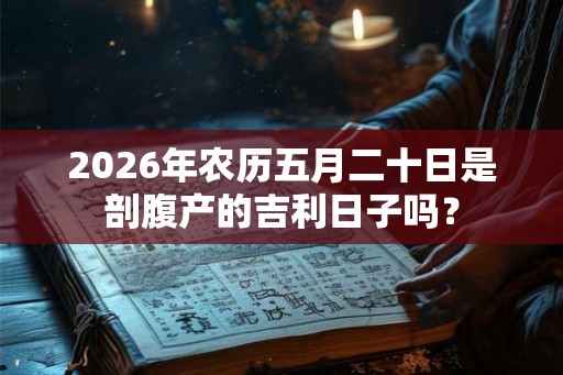 2026年农历五月二十日是剖腹产的吉利日子吗？