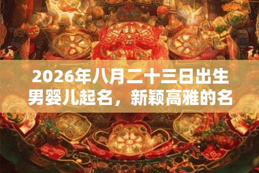 2026年八月二十三日出生男婴儿起名，新颖高雅的名字推荐