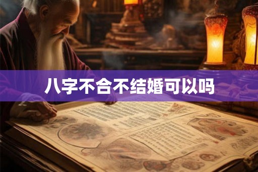 八字不合不结婚可以吗