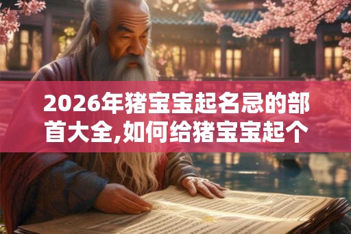 2026年猪宝宝起名忌的部首大全,如何给猪宝宝起个好名字？