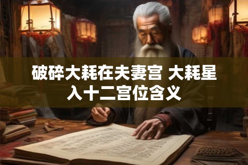 破碎大耗在夫妻宫 大耗星入十二宫位含义