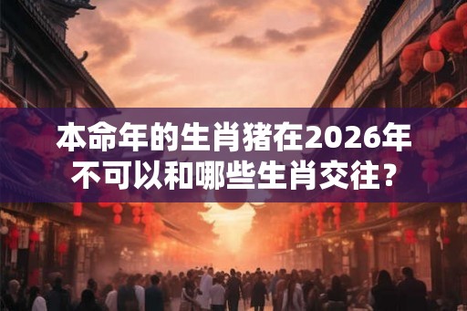本命年的生肖猪在2026年不可以和哪些生肖交往？