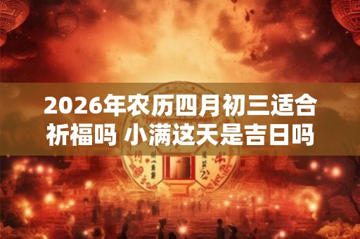 2026年农历四月初三适合祈福吗 小满这天是吉日吗