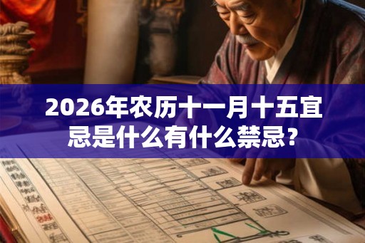 2026年农历十一月十五宜忌是什么有什么禁忌？
