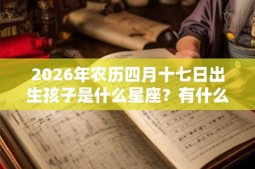 2026年农历四月十七日出生孩子是什么星座?有什么性格特点? 2026年农历四月十七日出生孩子是什么星座?有什么性格特点?