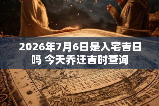 2026年7月6日是入宅吉日吗 今天乔迁吉时查询