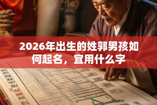 2026年出生的姓郭男孩如何起名，宜用什么字