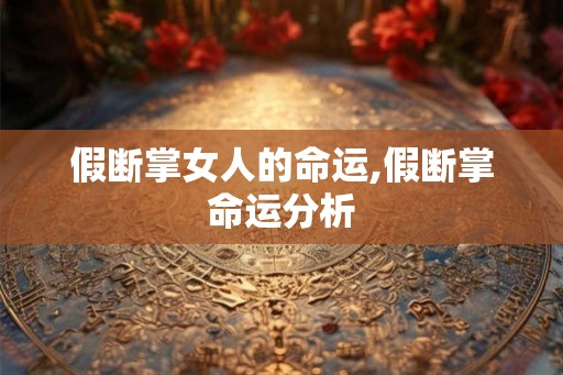 假断掌女人的命运,假断掌命运分析