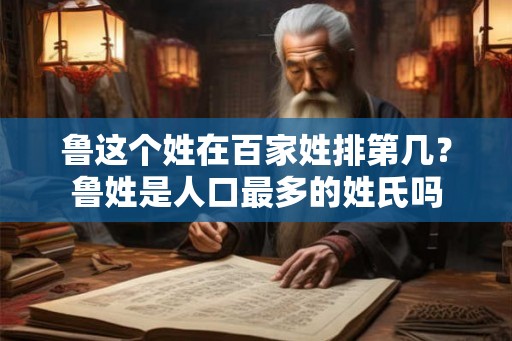 鲁这个姓在百家姓排第几？鲁姓是人口最多的姓氏吗