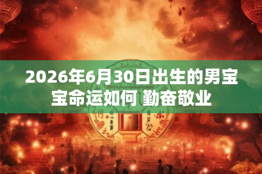 2026年6月30日出生的男宝宝命运如何 勤奋敬业