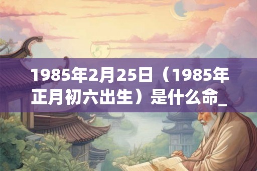 1985年2月25日（1985年正月初六出生）是什么命_命运如何