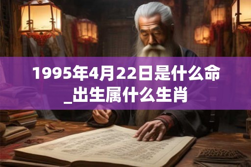 1995年4月22日是什么命_出生属什么生肖