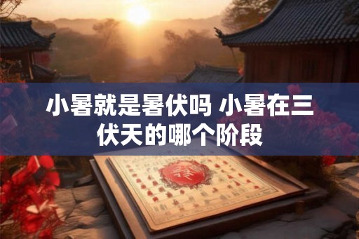 小暑就是暑伏吗 小暑在三伏天的哪个阶段