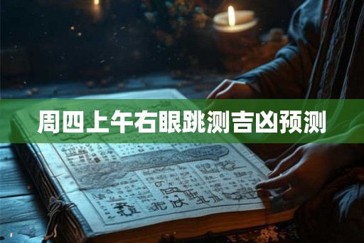 周四上午右眼跳测吉凶预测