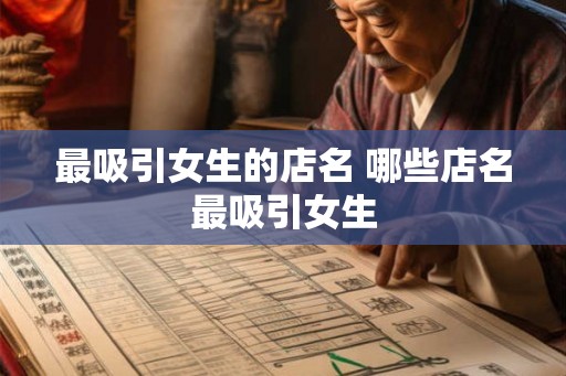 最吸引女生的店名 哪些店名最吸引女生