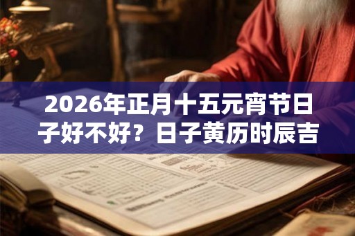2026年正月十五元宵节日子好不好？日子黄历时辰吉凶查询！