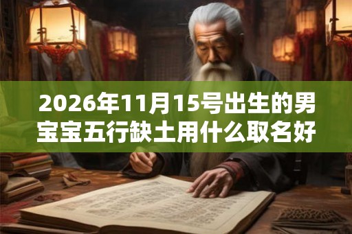 2026年11月15号出生的男宝宝五行缺土用什么取名好