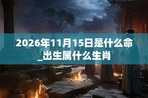 2026年11月15日是什么命_出生属什么生肖