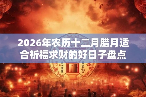 2026年农历十二月腊月适合祈福求财的好日子盘点