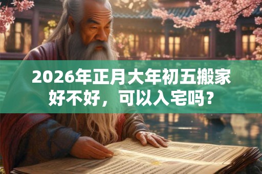 2026年正月大年初五搬家好不好，可以入宅吗？