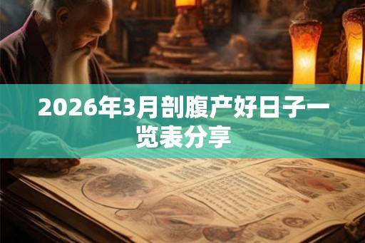 2026年3月剖腹产好日子一览表分享 2026年3月剖腹产好日子一览表分享