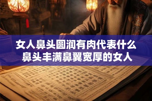 女人鼻头圆润有肉代表什么 鼻头丰满鼻翼宽厚的女人 女人鼻头圆润有肉代表什么 鼻头丰满鼻翼宽厚的女人