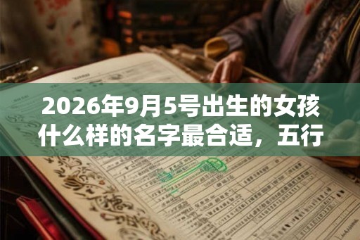 2026年9月5号出生的女孩什么样的名字最合适，五行属什么