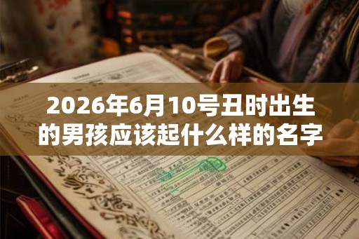 2026年6月10号丑时出生的男孩应该起什么样的名字