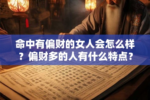 命中有偏财的女人会怎么样？偏财多的人有什么特点？