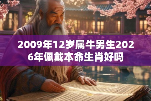 2009年12岁属牛男生2026年佩戴本命生肖好吗