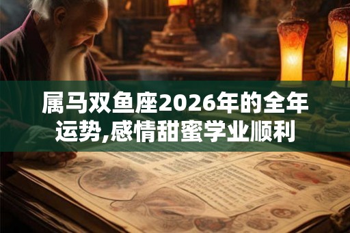 属马双鱼座2026年的全年运势,感情甜蜜学业顺利
