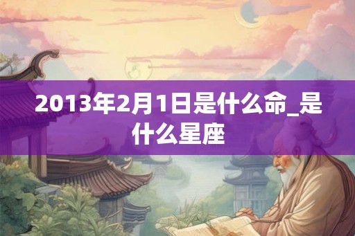 2013年2月1日是什么命_是什么星座